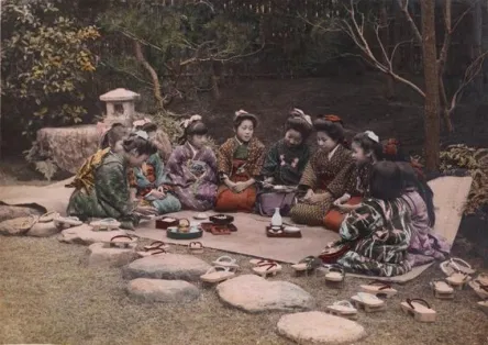 Girls at picnic, ca. 1913 by Eliza R. Scidmore